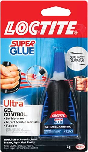 Loctite Super Glue Ultra Gel Control, Pack of 1, Clear 0.14 fl oz Bottle 