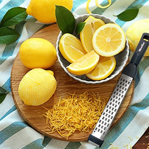 Cheese Grater Stainless Steele - A Sharp Tool for Parmesan Cheese, Ginger, Garlic, Nutmeg, Chocolate, VegetablesFruitsDishwasher Safe - Yellow