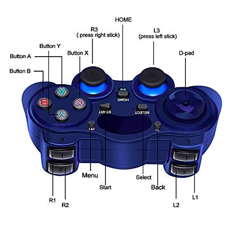 USB Wireless Gaming Controller Gamepad for PC/Laptop Computer(Windows  XP/7/8/10) & PS3 & Android & Steam (Black)