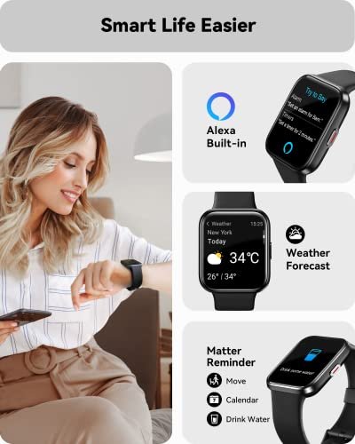  Gydom Smart Watches for Men Women with Alexa Answer