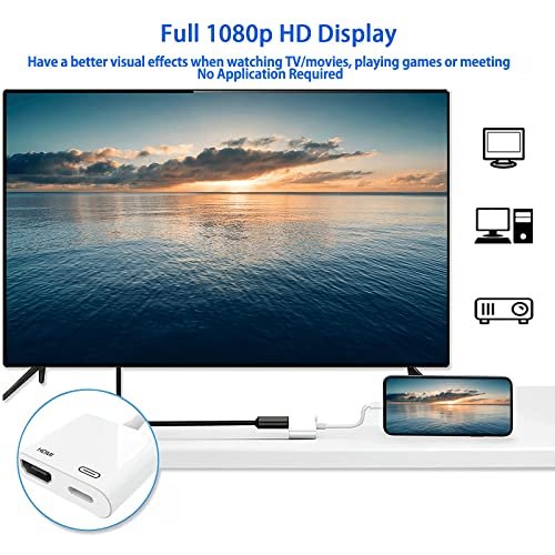 Comprar Lightning to HDMI Adapter [ Apple MFi Certified ], Plug & Play  1080P Screen Converter with Lightning Charging Port, iPhone to HDMI Adapter  Compatible with iOS Devices for Projector/Monitor/TV en USA