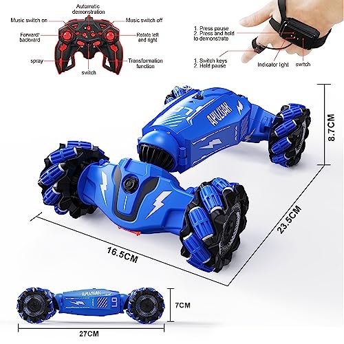 Loozix Upgraded Hand Gesture Sensing Rc Stunt Car With Lights Music, Spray  Fog Steam Gesture Rc Car Remote Controll Transformed Vehicle 360 Spins A -  Imported Products from USA - iBhejo