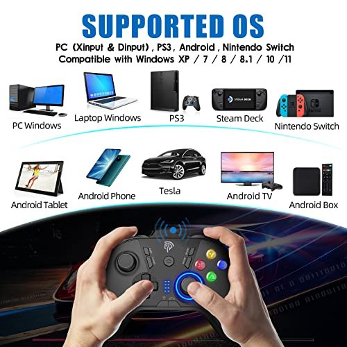 EasySMX Wireless Game Joystick Controller, 2.4G Wireless Gamepad Joystick PC, Dual Vibration, 8 Hours of Playing for PC/Android Phones, Tablets, TV