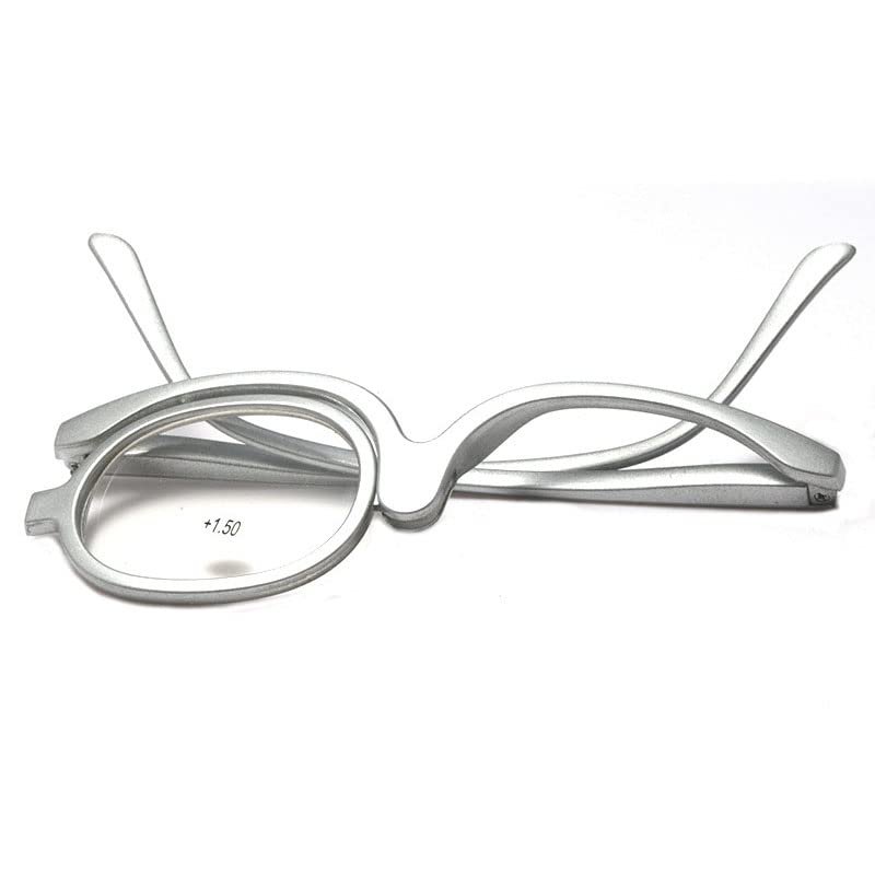Readers Magnifying Makeup Glasses Eye Make Up Spectacles Flip Down Lens  Folding CosmeticReading Glass Eyeglasses