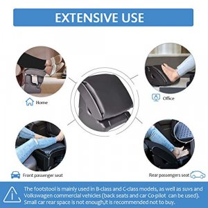 Adjustable Footrest With Removable Soft Foot Rest Pad Max-Load 120Lbs With  Massaging Beads For Car