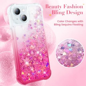 JETech Glitter Case for iPhone 15 Pro Max 6.7-Inch, Bling Phone Bumper  Cover