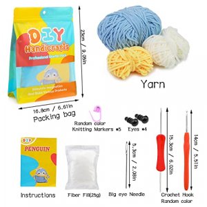 AYQNMHR Crochet Kits for Beginners - All-in-One Learn to Crochet 6  Different Flowers Sets - Crochet Kit for Beginners with Step-by-Step Video