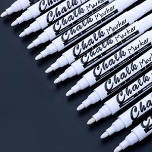 Volcanics White Liquid Chalk Markers 12 Pack Chalkboard Markers Erasable  Glass Markers Washable - Imported Products from USA - iBhejo