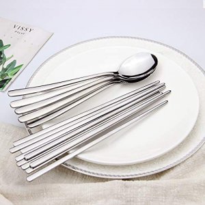 20-Piece Black Silverware Set, EWFEN Black Flatware Set