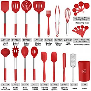 17pcs Stainless Steel Measuring Cups And Spoons Set, Includes 8