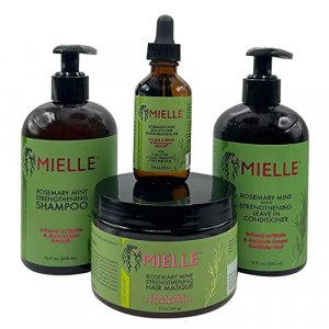 Mielle Organics Rosemary Mint Strengthening Leave-In Conditioner, Supports  Hair Strength, Smooth Conditioner for Dry and Crinkled Hair, Weightless