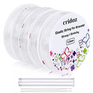 Stretchy String For Bracelets And Jewelry Making, Cridoz 5 Rolls Clear  Elastic String Stretch Cord Bead Bracelet String With 2 Pcs Beading Needles  Fo - Imported Products from USA - iBhejo