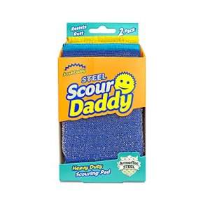 Scrub Daddy Smiling Scrubber, Grey - Scratch-Free Multipurpose Dish Sponge  - BPA Free & Made with Polymer Foam - Stain, Mold & Odor Resistant Kitchen  Sponge (1 Count)