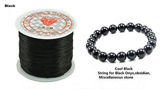 0.8mm Elastic Cord for Jewelry Making,50M Black and 50M Clear Elastic  String Beading Jewelry String Stretch Cord for Bracelets,Crystal Stretchy  String Bead Cord with Beaded Needle and Scissors : : Home