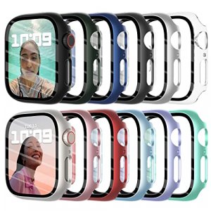  10 Pack Case for Apple Watch Series SE/6/5/4 40mm with Tempered Glass  Screen Protector, Colaxuyi Hard PC Case Ultra-Thin Anti-Scratch Cover  Protective Bumper for iwatch SE/6/5/4 40mm Accessories : Cell Phones
