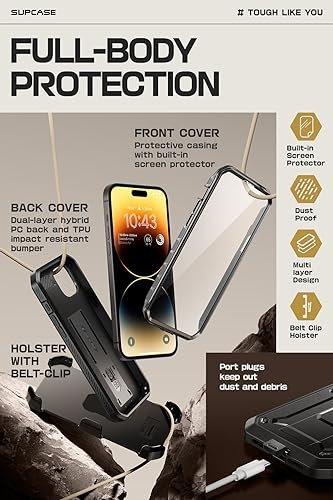 JETech Case for iPhone 15 Pro 6.1-Inch, Heavy Duty Dual-Layer Rugged  Protection 