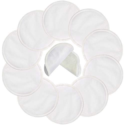  Organic Breast Pads 10pcs Reusable Nursing Pads Washable+  Wet Bag And Laundry Bag - Breast Pads For Leaking Milk - Super Absorbent Nursing  Pads Nursing Nipple Pads