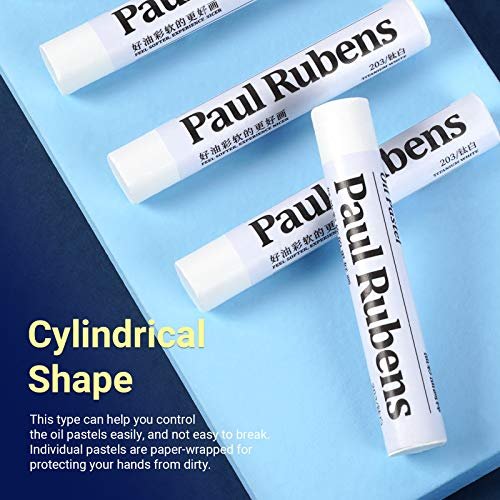 Paul Rubens Oil Pastels, Artist Soft Titanium White Pastels 6 Per