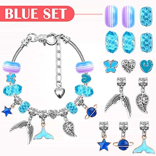 85 Pcs Charm Bracelet Making Kit, Acejoz Diy Charm Bracelets Beads