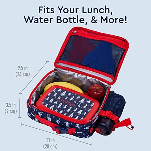 Bentgo Kids Lunch Bag - Durable, Double Insulated, Water-Resistant Fabric,  Interior & Exterior Zippered Pockets, Water Bottle Holder - Ideal For Ch -  Imported Products from USA - iBhejo