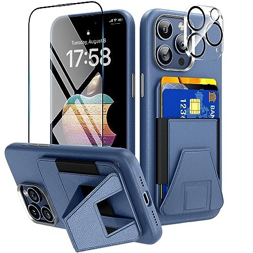 Jueshituo Magnetic Leather For Iphone 15 Pro Case Wallet