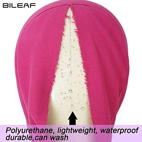 22 Inch Canvas Block Head Mannequin Wig Head With Stand Pink For