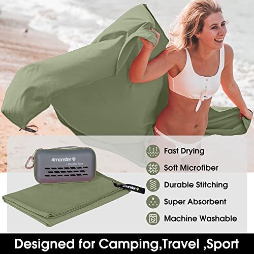 Microfiber Towel Quick Dry for Sports Beach Swim Travel Yoga Gym Super  Absorbent
