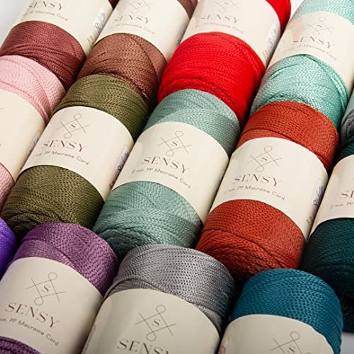 Sensy Premium 2Mm 251 Yards Polyester Rope 100% Polypropylene Cord Macrame  Cord 2Mm Crochet Bag Cord Macrame Rope Crochet Thread Gift For Knitter (La  - Imported Products from USA - iBhejo