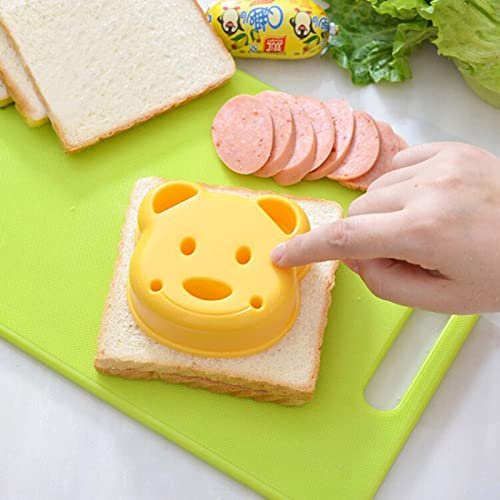 Cartoon Bear Sandwich Cutter And Sealer, Non-stick Cookie Cutter