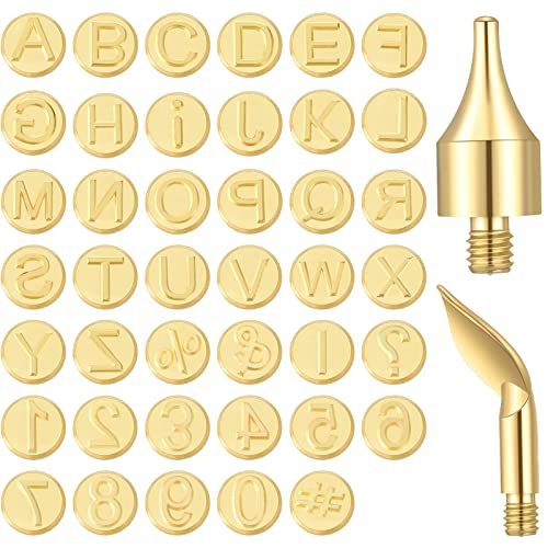 43 Pieces Wood Burning Tip Set Including Letter Number Symbol Wood Burning  Tip Wood Burning Alphabet Tips Alphabet Number Template For Diy Embossing -  Imported Products from USA - iBhejo