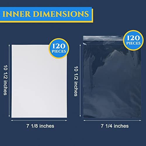 240 Pcs Silver Age Comic Book Bags And Boards, Reusable Comic Book Boards  And Bags, Clear Comic Sleeves Backer Boards Backing Boards For 7 1/8 X 10 1  - Imported Products from USA - iBhejo