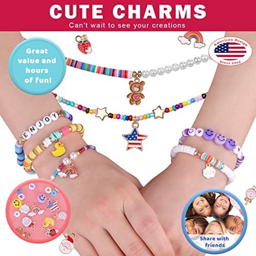 Bracelet Making Kit 6000+ Pcs, Clay Beads For Jewelry Making Diy, Heishi  Flat Round Polymer Letter Spacer Bead Kits With Cute Pendant Charms And  Elas - Imported Products from USA - iBhejo