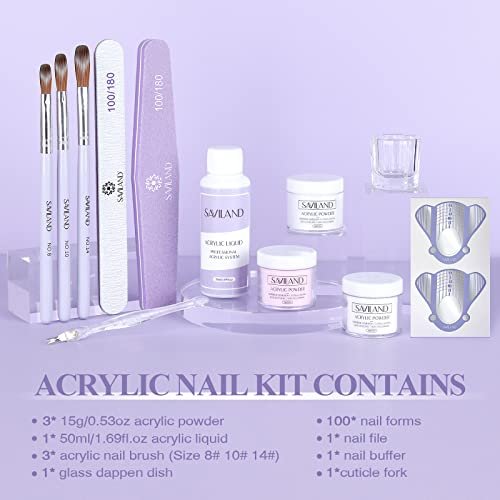 Acrylic Nail Kit Professional Nail Glitter Powder Nail - Temu