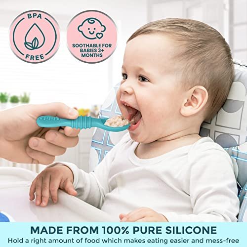 Silicone Baby Spoons First Stage Infant Feeding Spoon For Baby Led