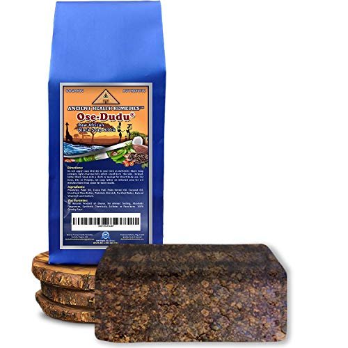 Organic, Anti-Bacterial, Anti-Fungal Ose-Dudu African Black Soap 1 Lb (16  Oz) Block. Authentic, Handmade, Unscented Raw Best For Acne, Anti-Aging, Et  - Imported Products from USA - iBhejo