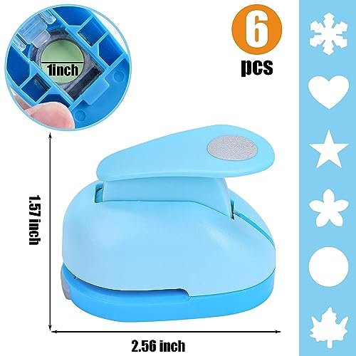 Punch Craft Set, 6pcs Hole Punch Shapes Hole Puncher For Crafts