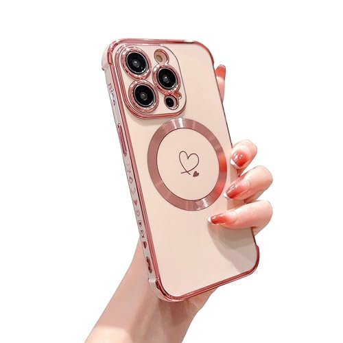 Hosgor Compatible With Iphone 15 Pro Case For Women Girls 2023, Luxury  Heart Plating Cover, Compatible With Magsafe Case Soft Tpu Shockproof Back  Com - Imported Products from USA - iBhejo