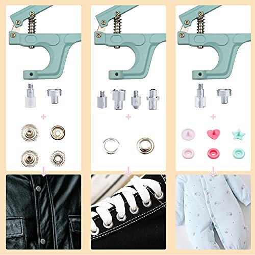 T5 Plastic And Metal Snap Buttons With Snaps Pliers Set,Colorful