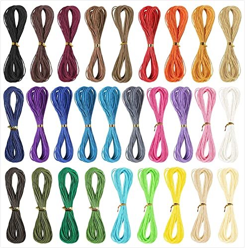 40 Colors 1Mm Waxed Polyester Cord Bracelet Cord Wax Coated String For Bracelets  Waxed Thread For Jewelry Making Waxed String For Bracelet Making10M -  Imported Products from USA - iBhejo