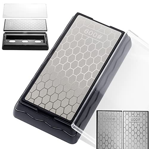 4 Piece Diamond Sharpening Stone Set, Honeycomb Surface Whetstone with  Non-Slip Base, Diamond Sharpening Plate Knife Sharpener Stone, Diamond  Stones