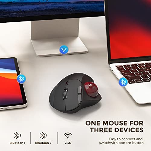 ECHTPower Mouse Portatile, Mouse Verticale, Mouse Wireless, Design