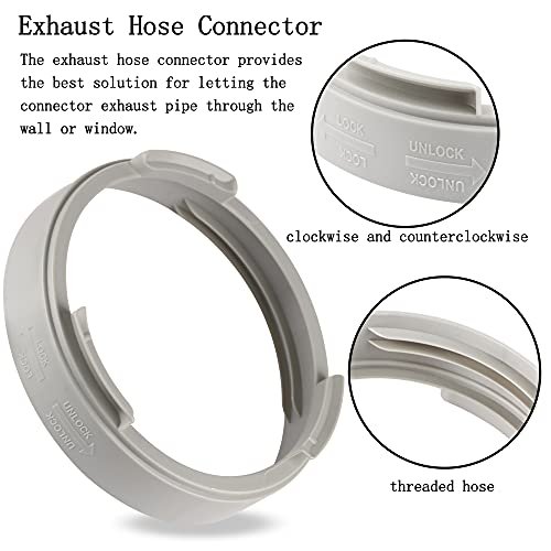 Portable Air Conditioner Exhaust Hose Connector, Round Tube Conditioner Adapter  Exhaust Duct Vent Kit (White) - Imported Products from USA - iBhejo