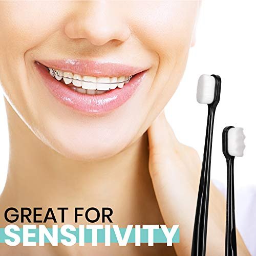 Extra Soft Toothbrush, Nano Toothbrush For Sensitive Gums, Extra Soft Toothbrushes Adult Sensitive Teeth Manual, Ultra Soft Toothbrush for Extra