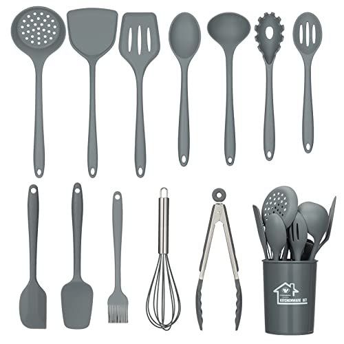 BPA Free Non-Toxic Cooking Utensils 13 Pieces Wooden Silicone