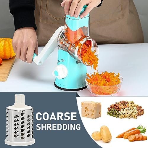 Rotary Cheese Grater Stainless Steel round Cheese Shredder Grater Walnuts