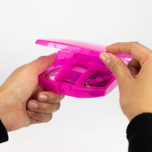 LD Clear Mini Office Supply Kit Portable Case with Scissors, Paper Clips, Tape Dispenser, Pencil, Stapler & Staple Remover