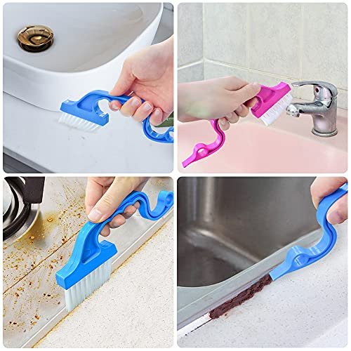 Crevice Gap Cleaning Brush Tool, 6Pcs Hand-Held Groove Gap Cleaning Tools,  2 In 1 Dustpan Cleaning Brushes, Shutter Door Window Track Kitchen Cleanin  - Imported Products from USA - iBhejo