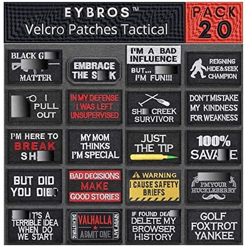 Eybros Tactical Morale Patch, 20 Bundle-Set, Military Patches Funny For  Backpacks Hat Army Gears Etc. - Imported Products from USA - iBhejo
