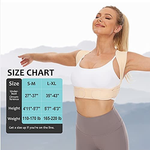 Posture Corrector for Women and Men, Adjustable Upper Back straightener and  Providing Pain Relief from Neck, Shoulder (Small/Medium)