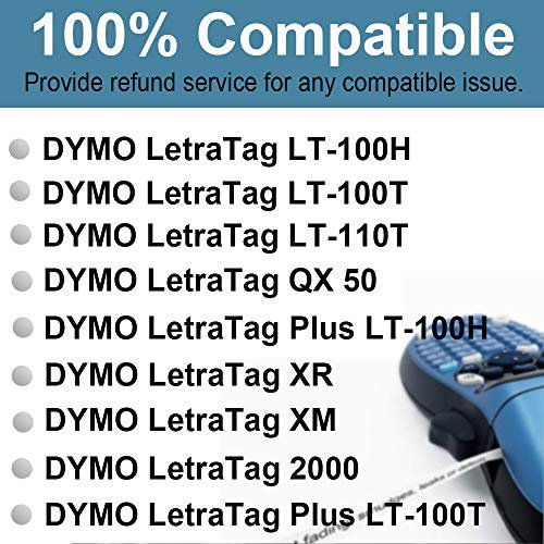 DYMO LetraTag 10697 White Paper Tape Roll (2 Pack)